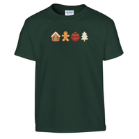 Load image into Gallery viewer, Gingerbread Christmas Icons – Kids Christmas Tee
