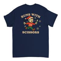 Load image into Gallery viewer, Runs With Scissors Retro ER Christmas Tee