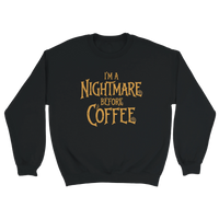 Load image into Gallery viewer, black sweater with gold lettering