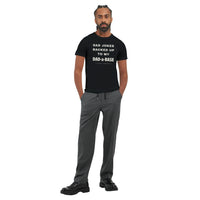Load image into Gallery viewer, Dad-a-Base tee in dark grey heather, cream stacked text, funny dad joke shirt