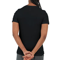 Load image into Gallery viewer, Back view close-up of man with arms folded wearing black Dad-a-Base tee
