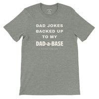 Load image into Gallery viewer, Dad-a-Base tee in navy, cream stacked text, Father's Day gift for dad