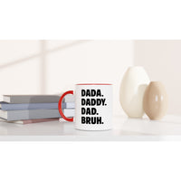 Load image into Gallery viewer, Dada Daddy Dad Bruh mug on table, Father's Day coffee mug