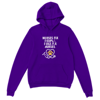 Load image into Gallery viewer, Dogs Fix Nurses cozy hoodie, funny nurse hoodie about dogs and nursing life