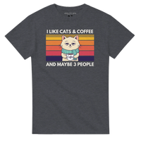 Load image into Gallery viewer, I Like Cats and Coffee – Heavyweight Tee