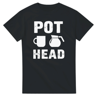 Load image into Gallery viewer, POT HEAD – Funny Coffee Lover Heavyweight Tee