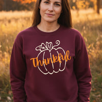 Load image into Gallery viewer, Thankful Pumpkin Cozy Crewneck Sweatshirt